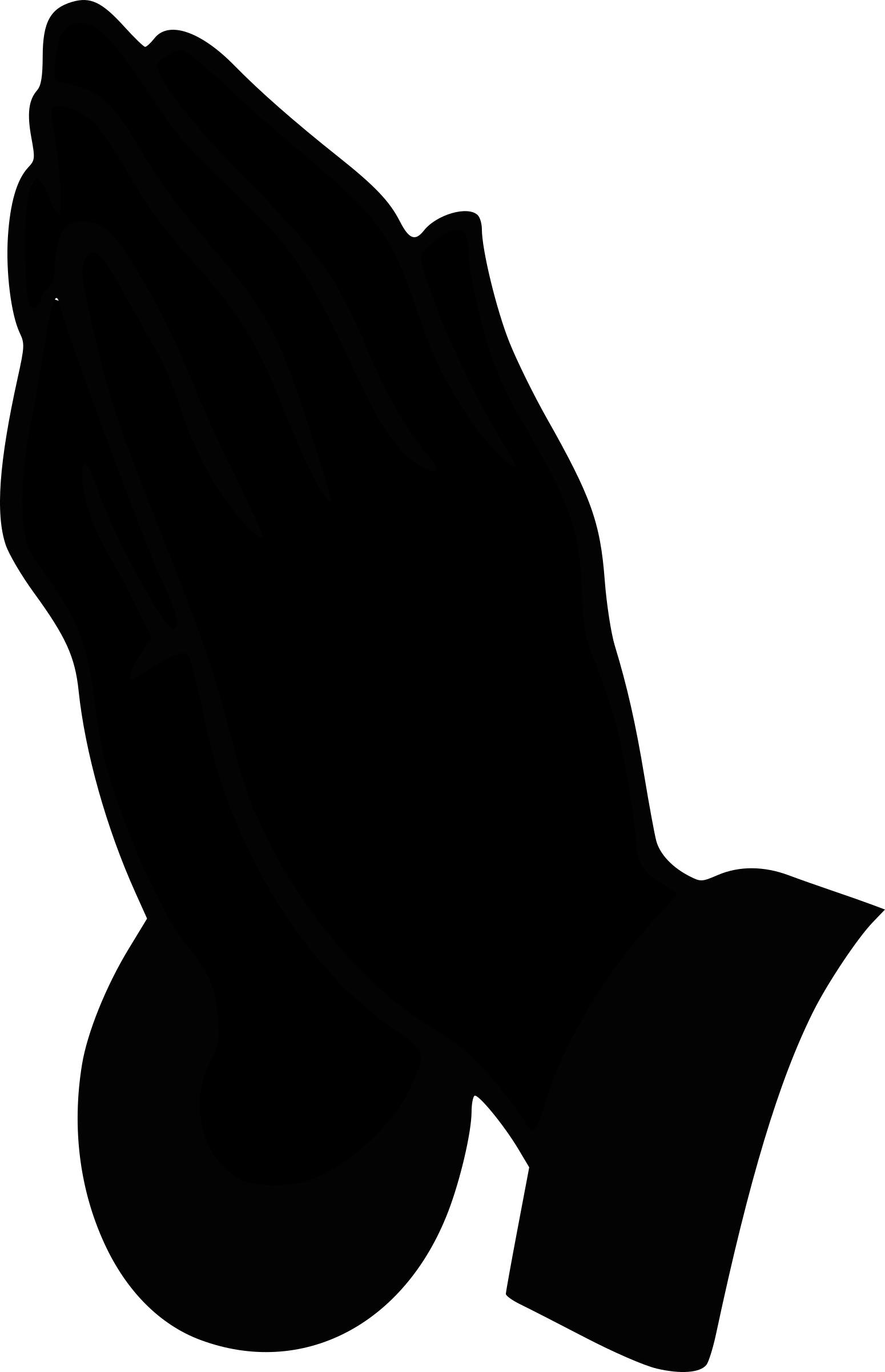 1550x2400 Praying Hands Silhouette Icons Png
