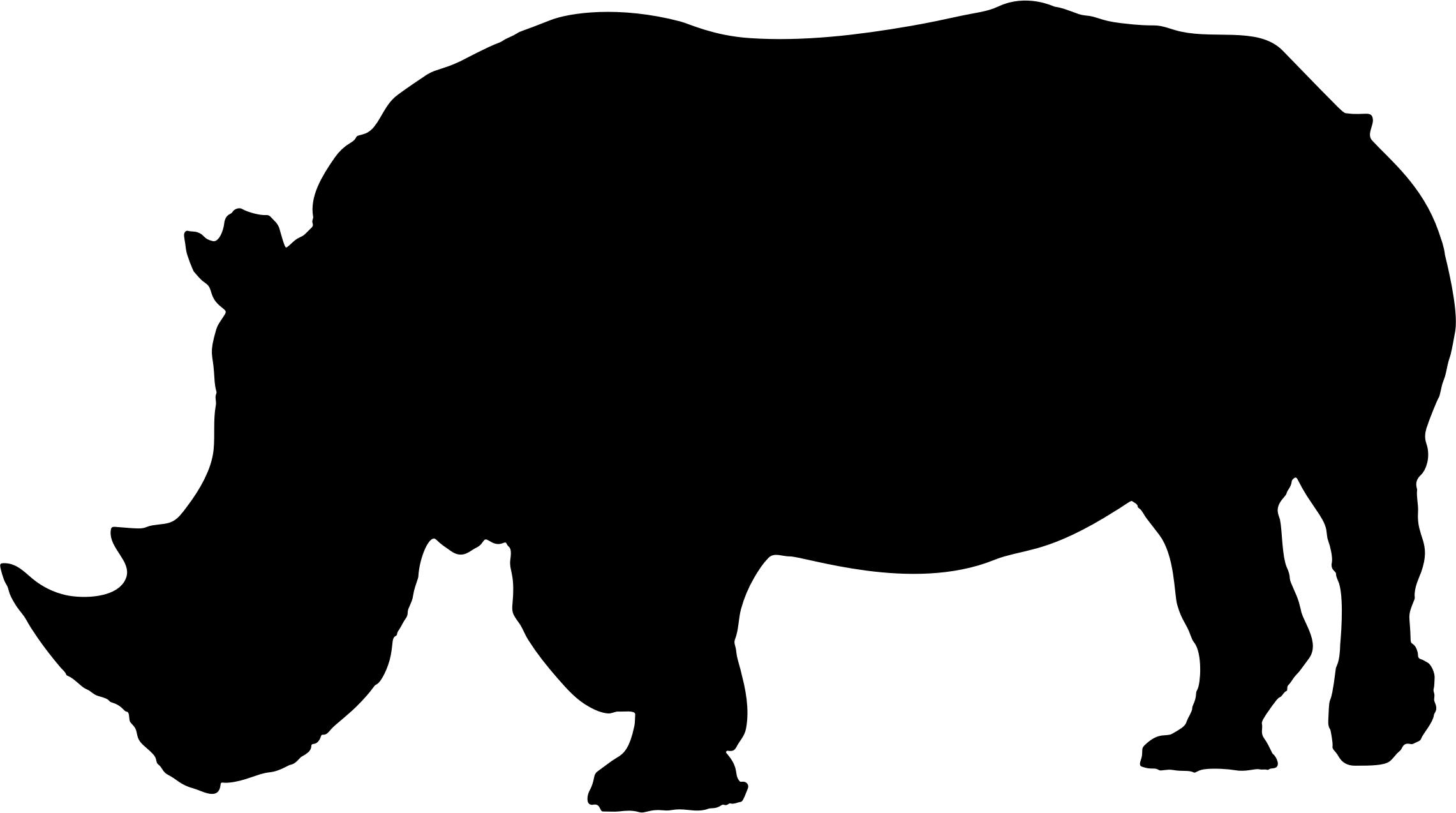 2282x1274 Rhinoceros Silhouette Icons Png