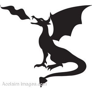 300x300 Img Thing Stencils Dragon Silhouette