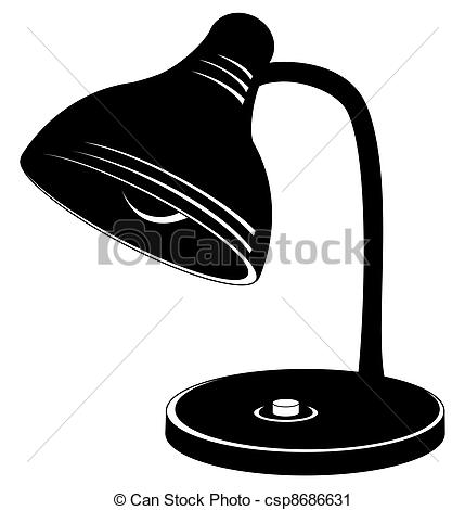 429x470 Desk Lamp, Silhouette. Table Retro Electric Lamp, Silhouette