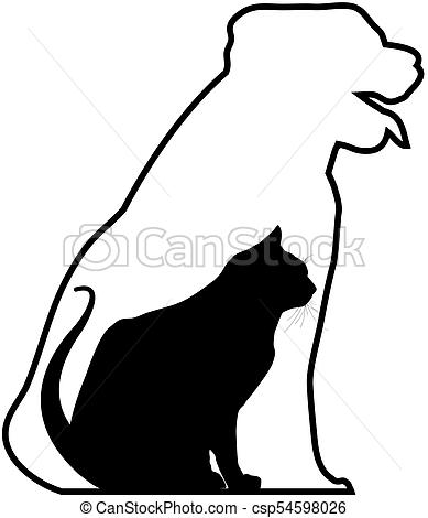 389x470 Dog And Cat Silhouette Clip Art