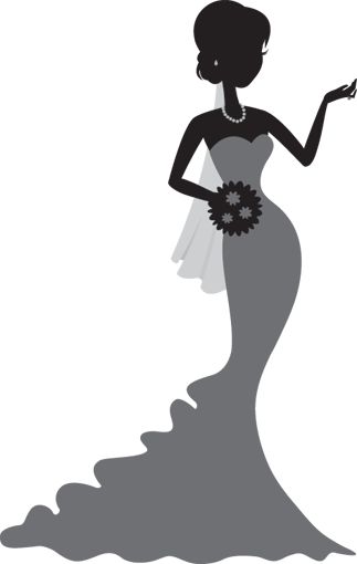 323x510 Bridal Gown Silhouettes Clipart