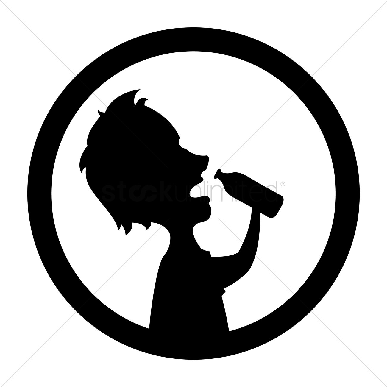 1300x1300 Silhouette Of Man Drinking Water Vector Image