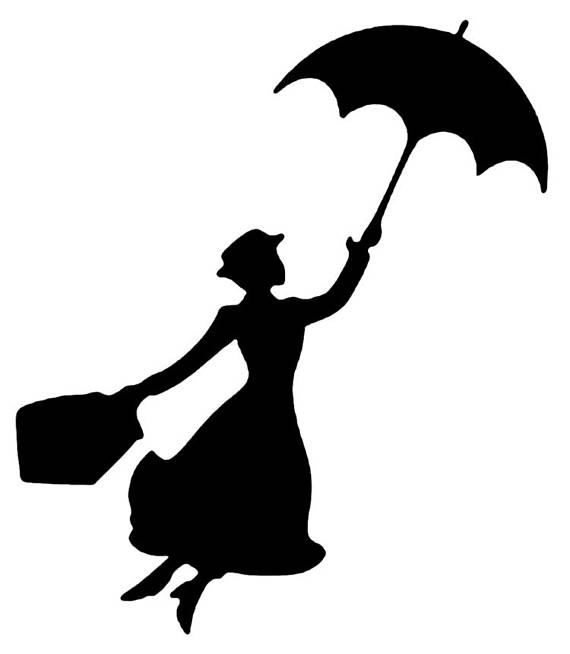 570x654 Disney Mary Poppins In Flight Stencil Profile 5 Formats Stencils