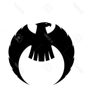 300x300 Photopowerful Eagle Silhouette With Long Curved Wings And A Fierce