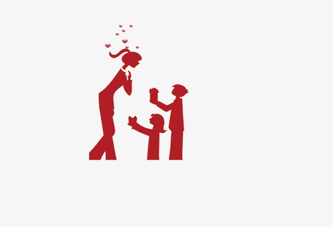 650x443 Teacher's Day Silhouette Figures, Silhouette Figures, Red, Teacher