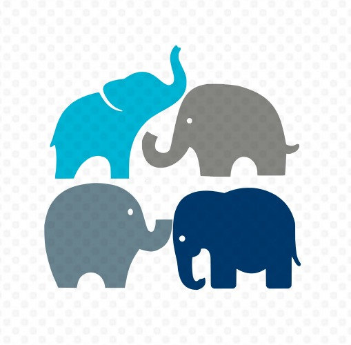 509x500 Elephants Svg, Elephant Svg, Elephants Silhouette Svg, Svg Files