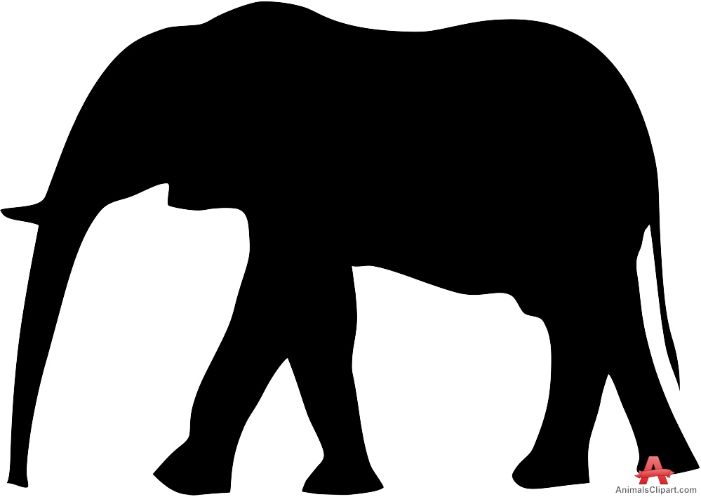 999x708 Walking Elephant Silhouette Free Clipart Design Download