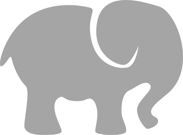 600x442 Elephant Silhouette Clip Art Gray Elephant Clip Art
