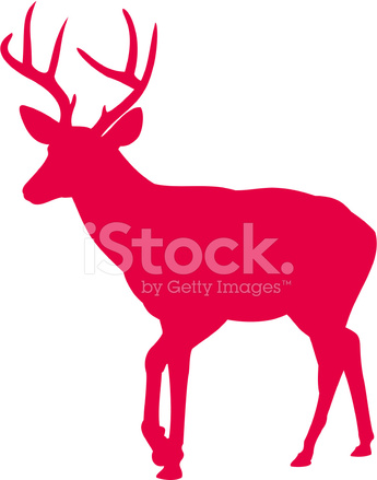 345x439 Elk Deer Silhueta Stock Vector