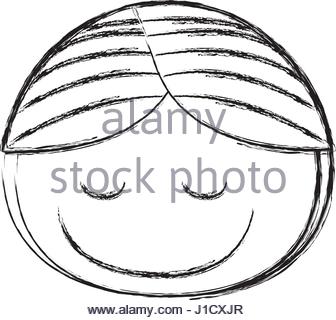 336x320 Blurred Silhouette Caricature Front Face Boy With Cap And Eyes