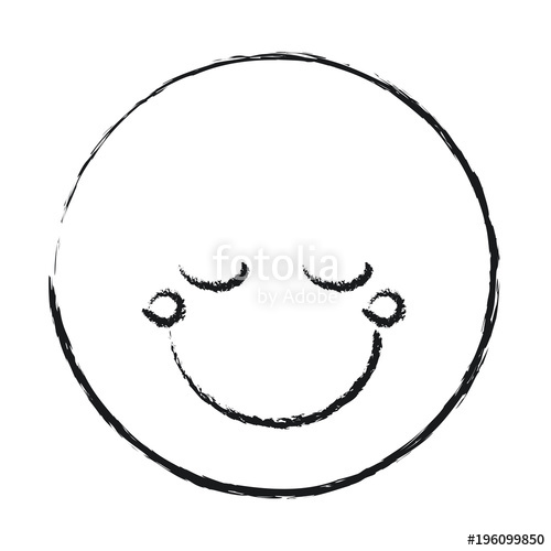 500x500 Blurred Silhouette Happy Face Male Emoticon With Eyes Closed