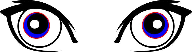 800x219 Blue Cartoon Eyelashes Eyes Female Art Popular Products By