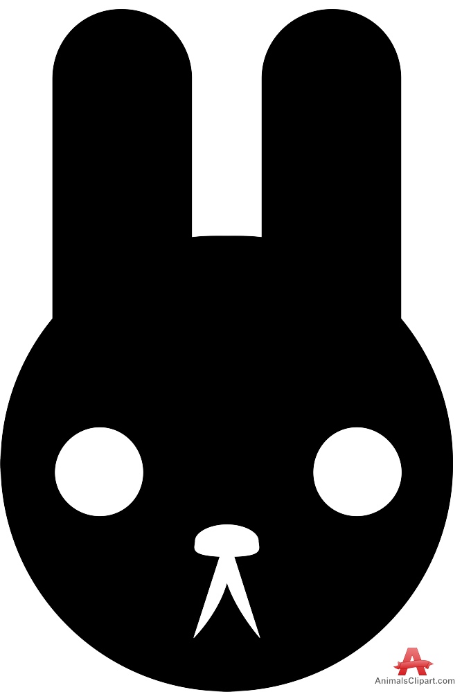 667x999 Rabbit Face Silhouette Logo Free Clipart Design Download