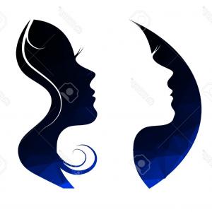 300x300 Womans Face In Circle Shape Set Of Vector Logo Gm Createmepink