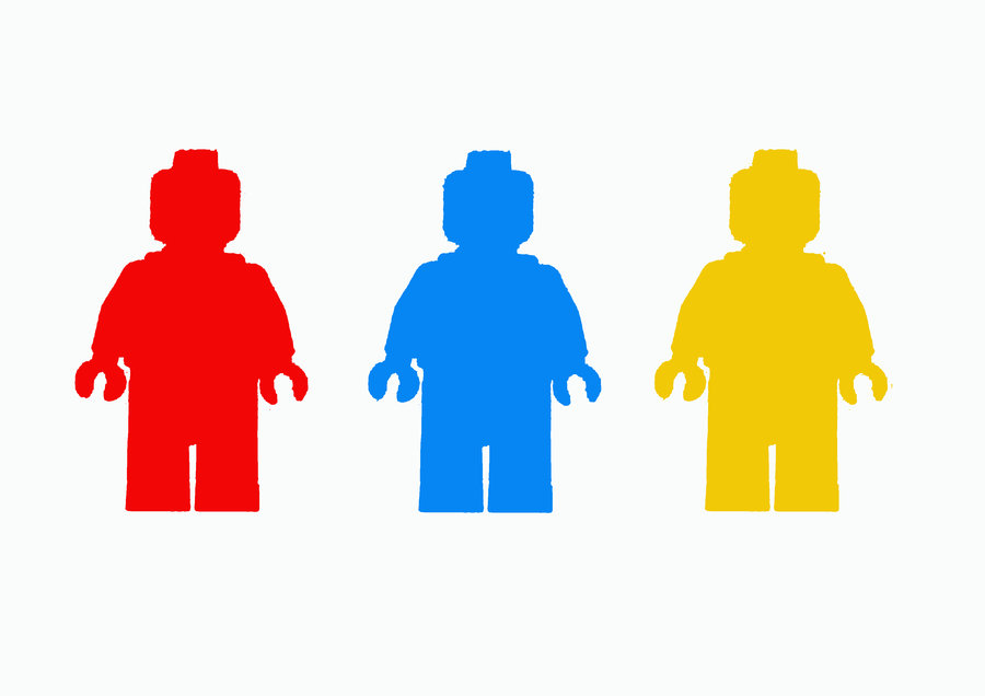 900x636 Lego Man Colour Silhouette By Jennatrixx