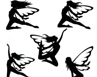 340x270 Detailed Fairy Die Cut Out Silhouette 20 X Fairiesnd
