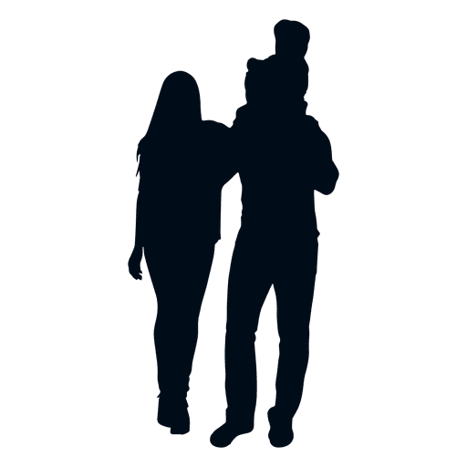 512x512 Family With Child On Shoulders Silhouette