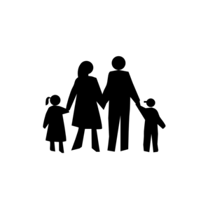 297x294 Family In Black Clip Art