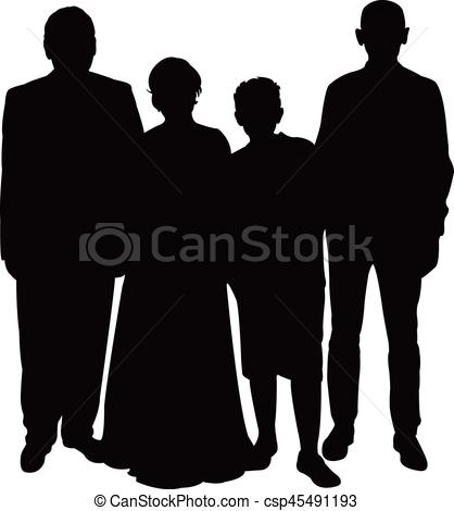 418x470 A Family Together, Silhouette Vcetor Eps Vectors