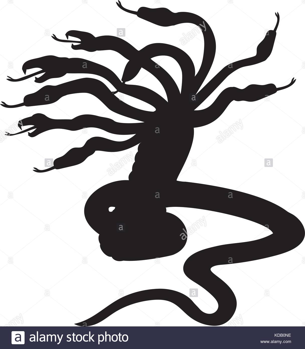 1217x1390 Hydra Silhouette Ancient Mythology Fantasy. Vector Illustration