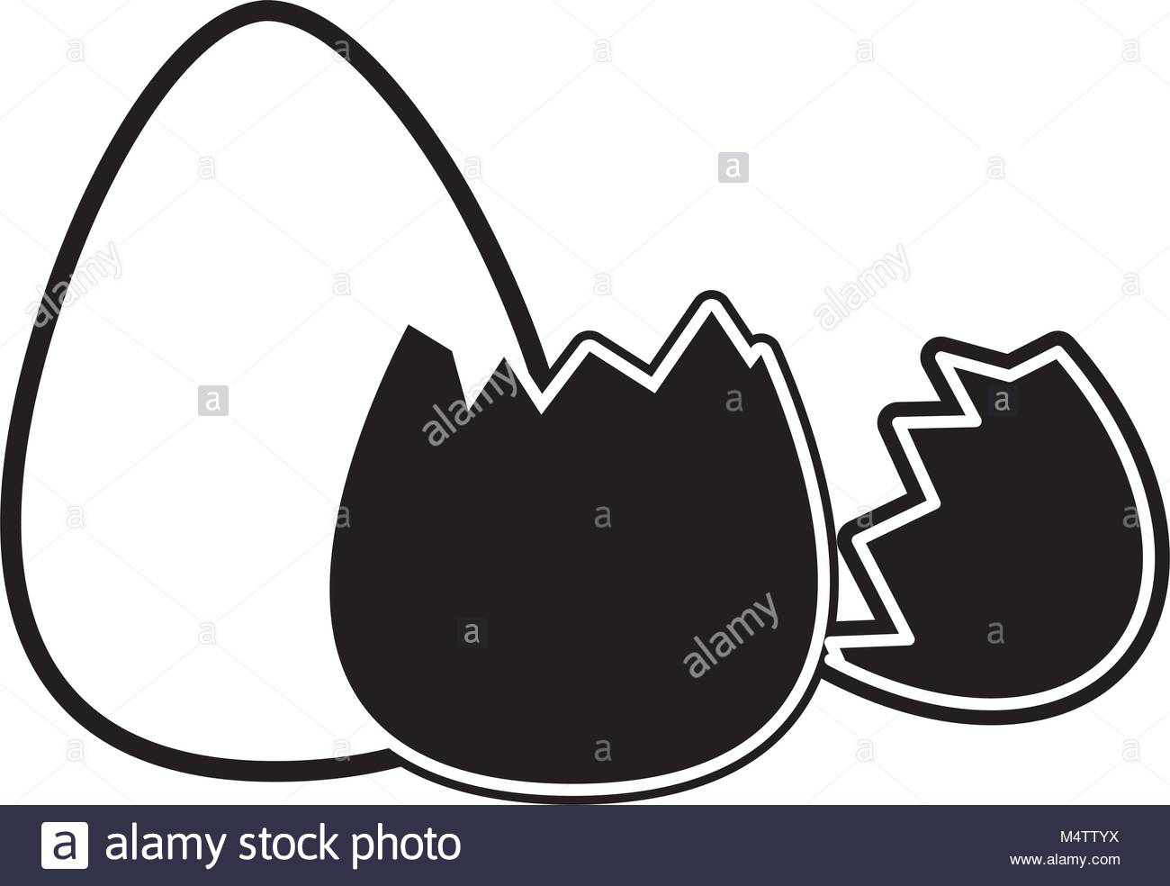 1300x984 Silhouette Farm Natural Eggs Product Broken Stock Vector Art