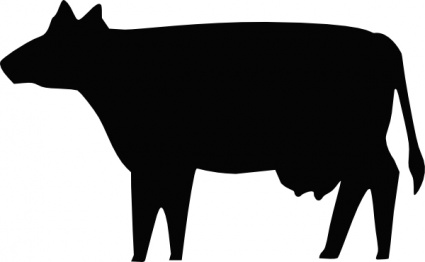 425x262 Silhouette Farm Cow Milk Beef Animal Vector, Free Vector Images