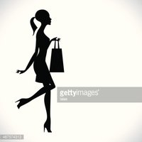 200x200 Fashion Shopping Girl Silhouette Stock Vectors