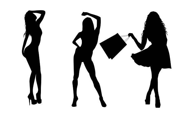 570x380 Woman Silhouette Svg Women Clip Art Lady Silhouette Fashion