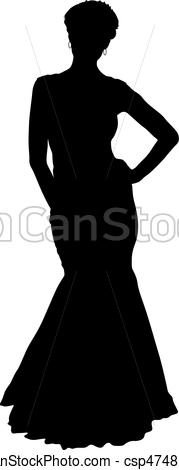 179x470 Beautiful Fashion Girl Silhouette On A White Background. Vector