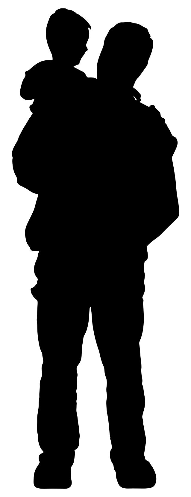 638x1655 Father Holding Son Silhouette Clipart