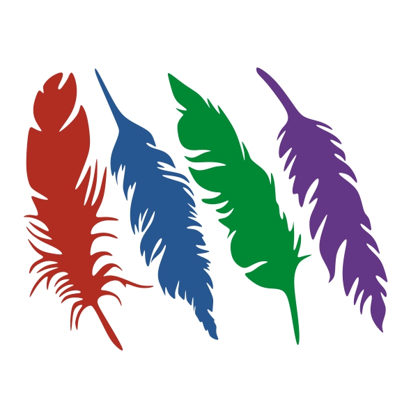 600x600 Feather Silhouette Cuttable Design