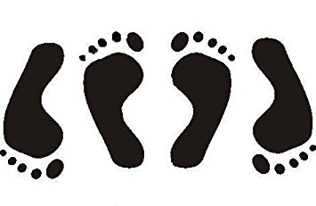355x231 Naughty Rude Feet Set Silhouette Car Decal Sticker