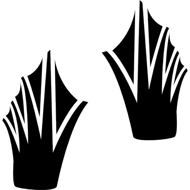 626x626 Reptile Feet Silhouette Icons Free Download