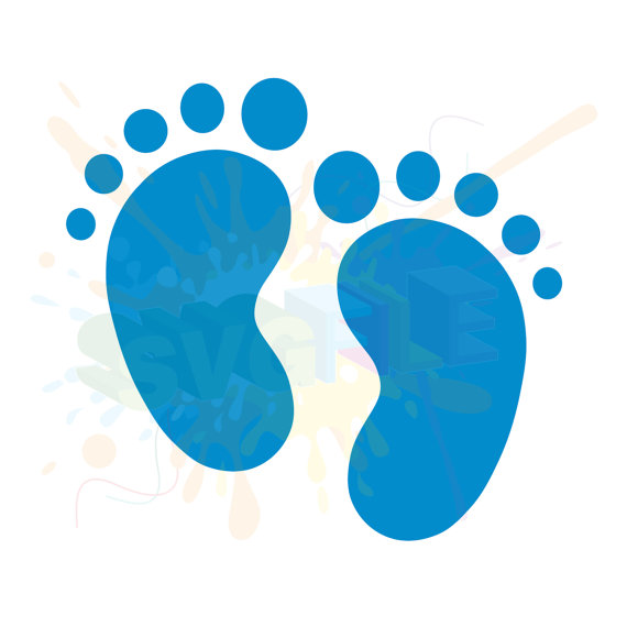 570x570 Baby Feet Svg Files For Cut Footprint Cricut Shower Designs