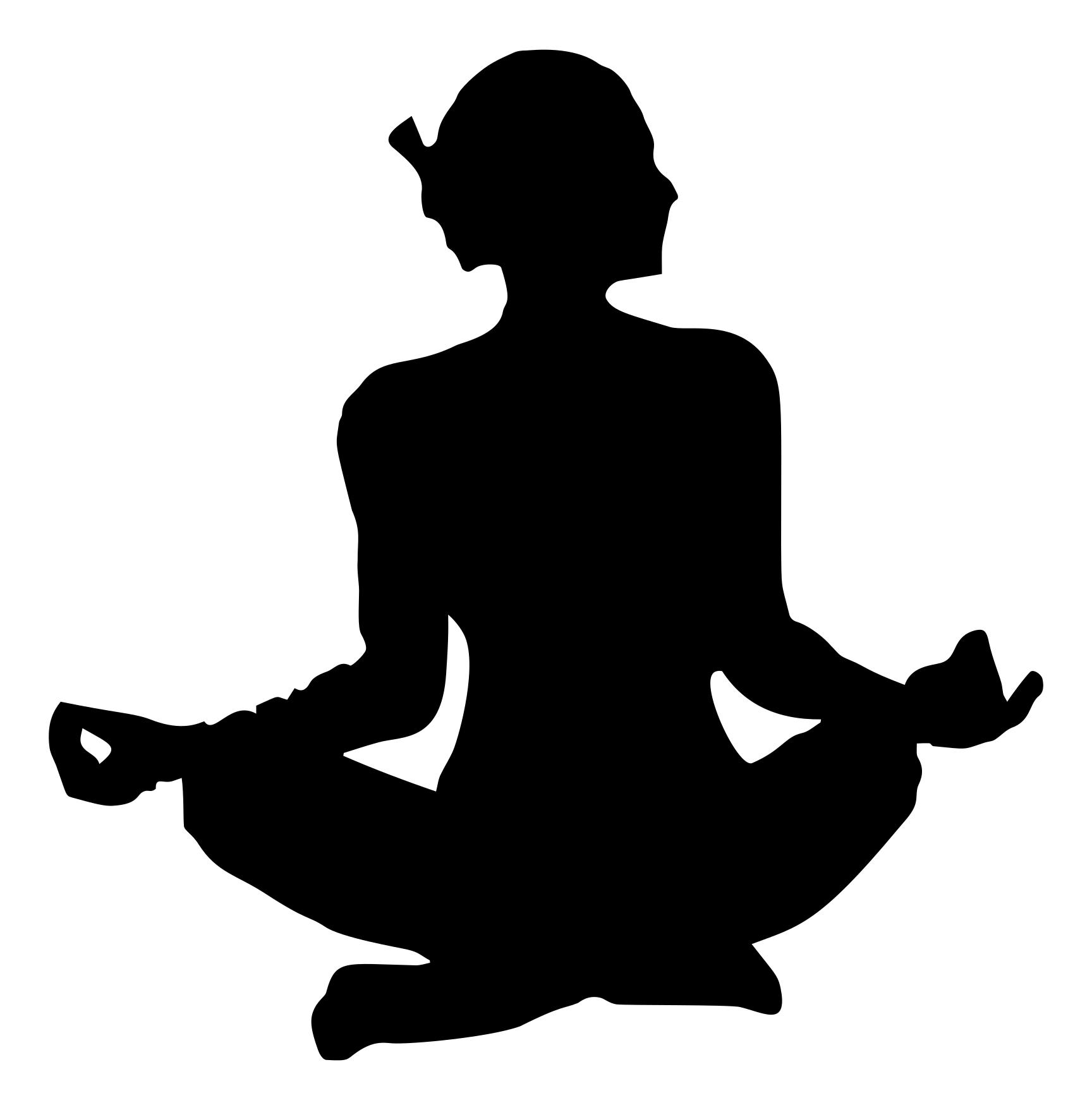 1728x1757 Female Yoga Pose Silhouette 12 Clipart