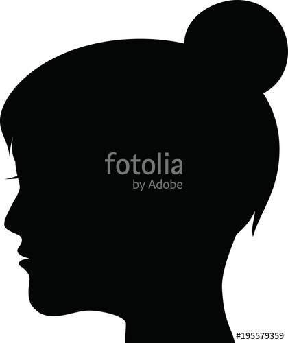 420x500 Female Head Silhouette Icon 2 Stock Image And Royalty Free Vector