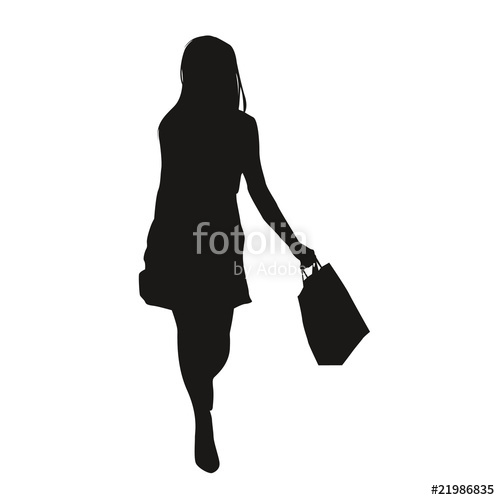 500x500 Silhouette Femme Shopping Stock Image And Royalty Free Vector