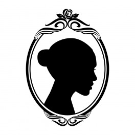 264x264 Sticker Silhouette Visage Femme