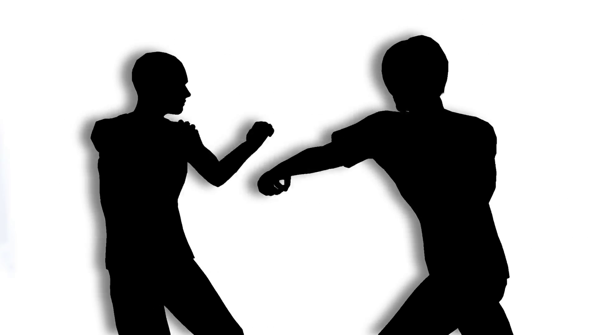 1920x1080 Two Men Fighting Silhouette Motion Background
