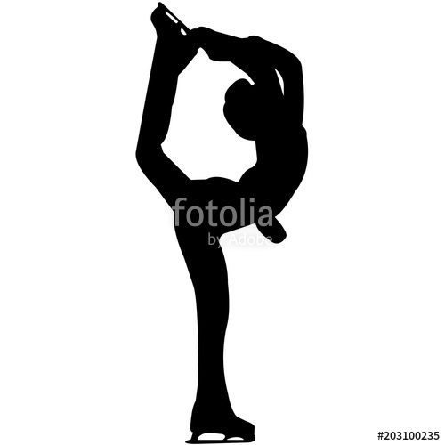 500x500 Man Ice Skating Silhouette, Male Ice Skater Clipart, Boy Figure