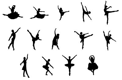 400x263 Ballet Action Figures Silhouette Vector Graphics My Free