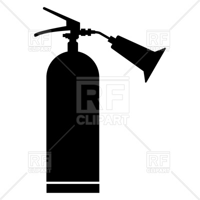 400x400 Silhouette Of Fire Extinguisher Royalty Free Vector Clip Art Image