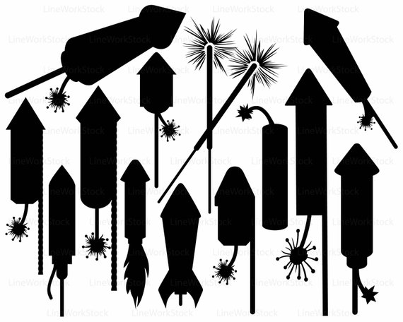 570x456 Fireworks Svgrocket Clipartfireworks Svgsilhouettefireworks