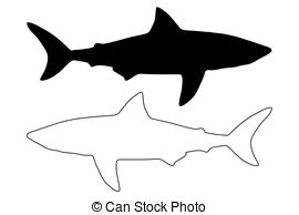 270x194 Shark Silhouette Vector, Silhouette Fish Color Set, Vector Clip