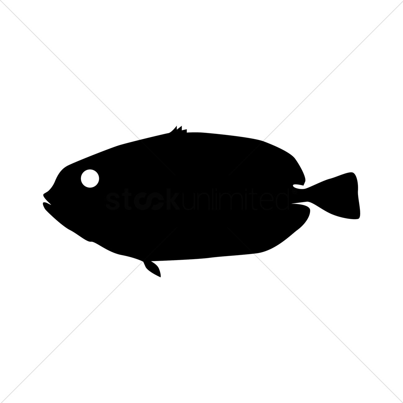 1300x1300 Silhouette Of Fish Vector Image