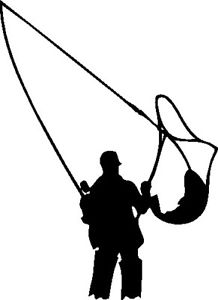 218x300 Fisherman Fishing Silhouette Car Decal Sticker Ebay