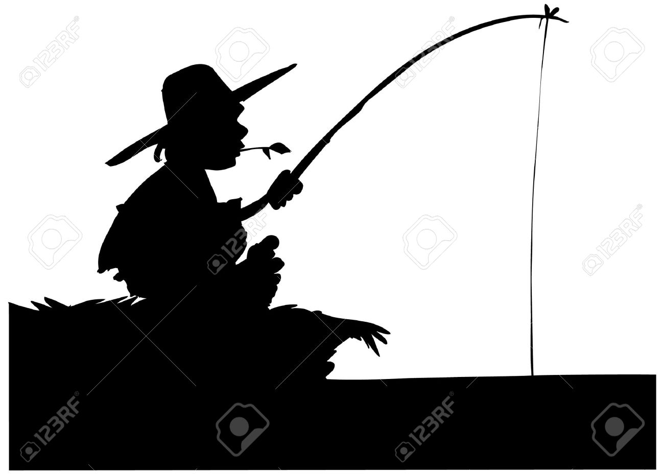 1300x928 Clip Art Silhouette Of Boy Fishing K3fib1l