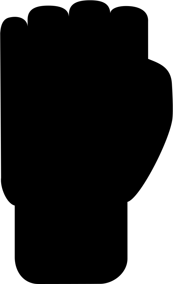 600x981 Fist Silhouette Svg Png Icon Free Download ( 34871