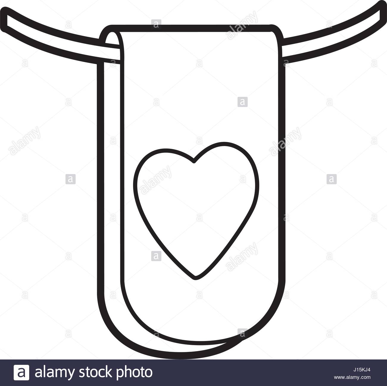 1300x1295 Silhouette Flag In A Rope For Decoration With Heart Shape Inside